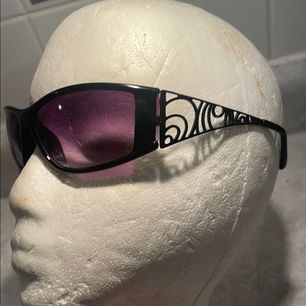 Foster Grant Black and Purple Wrap-Around Sunglasses
